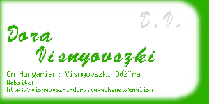 dora visnyovszki business card